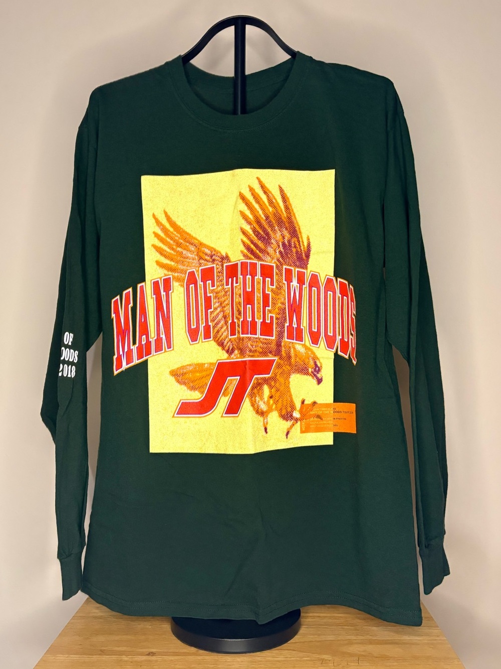 Justin Timberlake Man of the Woods World Tour Green Graphic Long-Sleeve Shirt